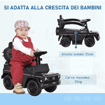 HOMCOM-Macchina-a-Spinta-per-Bambini-Macchina-Giocattolo-Cavalcabile-Passeggino-con-Tettuccio-Mercedes-Benz-G350-Nero