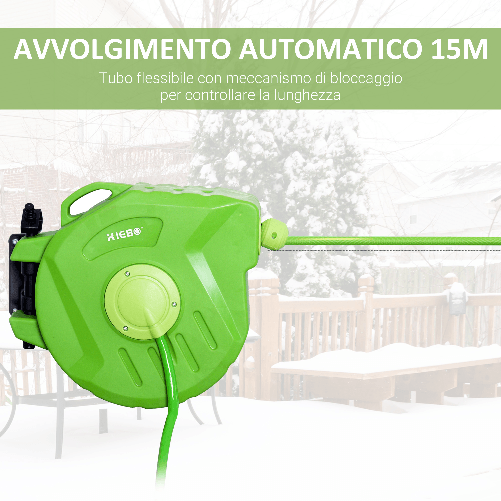 Outsunny-Rullo-Avvolgitubo-a-Parete-Portatile-con-Riavvolgimento-Automatico-15m