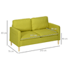 HOMCOM-Divano-2-Posti-in-Tessuto-Effetto-Lino-con-Tasche-Laterali-e-Cuscini-143x76x83-cm-Giallo