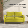 HOMCOM-Divano-2-Posti-in-Tessuto-Effetto-Lino-con-Tasche-Laterali-e-Cuscini-143x76x83-cm-Giallo