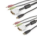 StarTech.com Cavo KVM DVI USB 4 in 1 da 1,8 m con audio e microfono