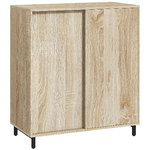 HOMCOM-Mobile-Scarpiera-a-4-Livelli-in-Truciolato-e-Acciaio-con-Ripiani-Regolabili-max-12-Paia-80x40x93-cm