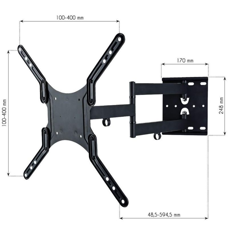 Techly-Supporto-a-Muro-Ultra-Slim-per-TV-LED-LCD-23-55--Nero--ICA-PLB-136M-