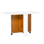 HOMCOM Tavolo da Pranzo Allungabile, Design Moderno, Tavolo Pieghevole Salvaspazio con Ruote 120 × 80 × 73cm