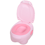 HOMCOM Vasino Per Bambini 6 Mesi-48 Mesi Antiscivolo Ippopotamo Rosa (40x30x23cm)