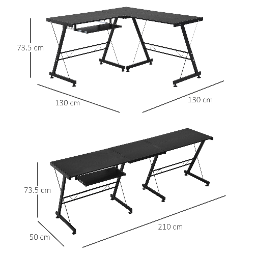 HOMCOM-Scrivania-angolo-Convertibile-Multiposizione-in-Legno-e-Acciaio-Nero