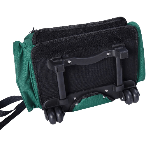 PawHut-Trasportino-Zaino-2-in-1-per-Cani-e-Gatti-con-Tasche-Laterali-Maniglia-Telescopica-e-Ruote-42x25x55cm-Verde