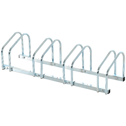 HOMCOM-Rastrelliera-Portabiciclette-Parcheggio-per-4-Biciclette-in-Acciaio-110x33x27-cm-Argento