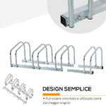 HOMCOM-Rastrelliera-Portabiciclette-Parcheggio-per-4-Biciclette-in-Acciaio-110x33x27-cm-Argento