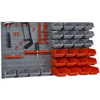 DURHAND-44PZ-Contenitore-Portautensile-Scatole-Regolabili-e-Rimovibile-Montaggio-a-Muro-PP-Rosso-Grigio-54x22x95cm