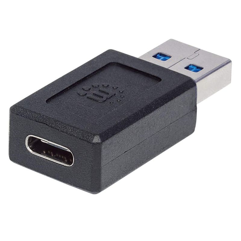 Manhattan-354714-adattatore-per-inversione-del-genere-dei-cavi-USB-A-USB-C-Nero--USB-C-to-USB-A-Adapter-Female-to-Male-1