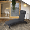 Outsunny-Cuscino-per-Sdraio-Lettino-Prendisole-da-Giardino-198x53x5cm-Grigio