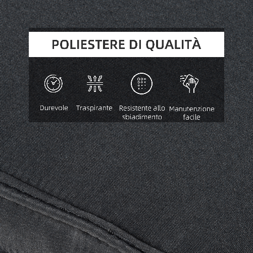 Outsunny-Cuscino-per-Sdraio-Lettino-Prendisole-da-Giardino-198x53x5cm-Grigio