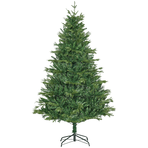 HOMCOM-Alberello-di-Natale-Decorato-e-Ignifugo-per-Interni-con-1443-Rami-e-Base-in-Metallo-Φ120x180-cm-Verde