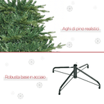 HOMCOM-Alberello-di-Natale-Decorato-e-Ignifugo-per-Interni-con-1443-Rami-e-Base-in-Metallo-Φ120x180-cm-Verde