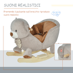 HOMCOM-Cavallo-a-Dondolo-a-Forma-di-Orso-con-Suoni-Cavalluccio-a-Dondolo-per-Bambini-18-36-mesi-Interattivo-Grigio-60x33x50cm