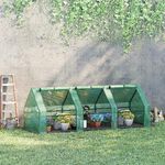 Outsunny-Serra-da-Giardino-Serre-Agricole-per-Piante-con-Telo-in-PE-Telaio-in-Acciaio-270x90x90cm-Verde