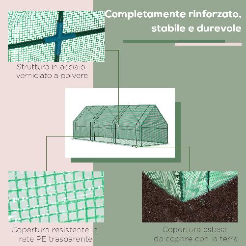 Outsunny-Serra-da-Giardino-Serre-Agricole-per-Piante-con-Telo-in-PE-Telaio-in-Acciaio-270x90x90cm-Verde