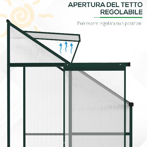 Outsunny-Serra-da-Giardino-a-Parete-con-Porta-Scorrevole-in-Policarbonato-e-Alluminio-192x127x220-cm