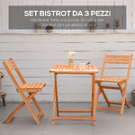 Outsunny-Set-3-Pezzi-Tavolo-e-Sedie-da-Giardino-Pieghevoli-in-Legno-per-Esterni-Terrazzo-Picnic-o-Campeggio-Salvaspazio-e-Compatto-Teak