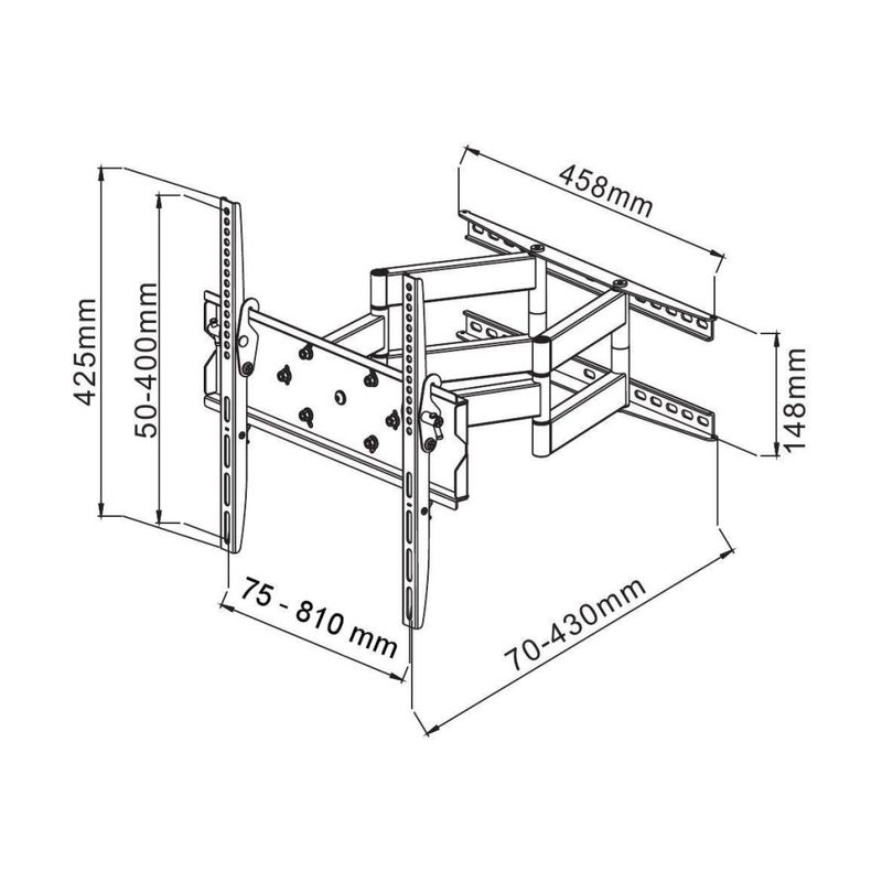 Techly-Supporto-a-Muro-per-TV-LED-LCD-42-70--Full-Motion-Braccio-Doppio--ICA-PLB-147XL-