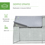 Pawhut-Recinto-Gabbia-per-Galline-da-Esterno-in-Metallo-Galvanizzato-Porta-con-Blocco-e-Sezione-con-Tessuto-Oxford-280x380x195-cm-Argento