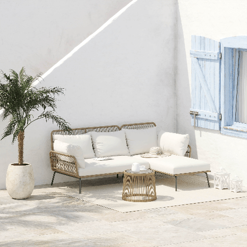 Outsunny-Set-da-Giardino-in-Rattan-Stile-Boho-Chic-con-Divano-Angolare-e-e-Tavolino-Beige-e-Caffe