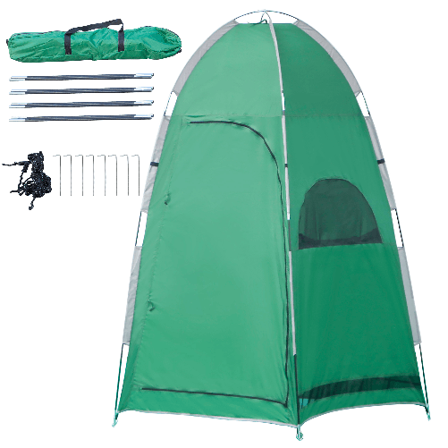 Outsunny-Tenda-Doccia-da-Campeggio-con-Borsa-per-Trasporto-e-Tasca-Portaoggetti-122x122x213cm-Verde