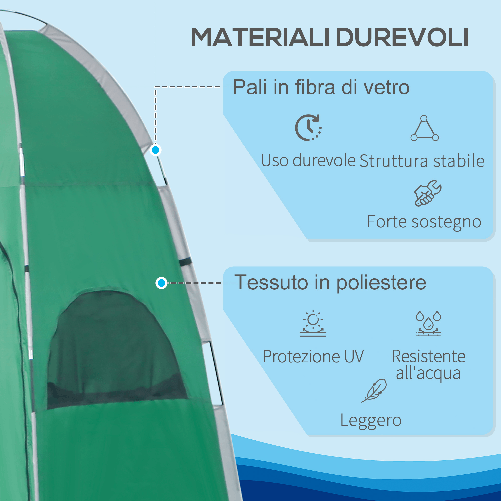 Outsunny-Tenda-Doccia-da-Campeggio-con-Borsa-per-Trasporto-e-Tasca-Portaoggetti-122x122x213cm-Verde