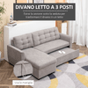 HOMCOM-Divano-Letto-Angolare-3-Posti-con-Chaise-Longue-Contenitore-in-Tessuto-217x134x85cm-Grigio