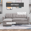 HOMCOM-Divano-Letto-Angolare-3-Posti-con-Chaise-Longue-Contenitore-in-Tessuto-217x134x85cm-Grigio