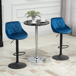 HOMCOM-Set-2-Sgabelli-da-Bar-di-Design-Girevoli-con-Altezza-Regolabile---Blu