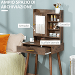 HOMCOM-Tavolo-per-Trucco-in-Legno-con-Specchio-Cassetto-e-4-Ripiani-60x45x134cm