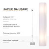 HOMCOM-Lampada-da-Terra-con-Piantana-in-Tessuto-Bianco