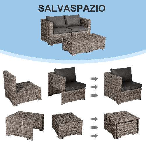 Outsunny-Salotto-da-Esterno-in-Rattan-PE-da-8-Pezzi-Set-Mobili-da-Giardino-Salvaspazio-con-Poltrone-Tavolini-e-Sgabelli-Grigio