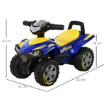 HOMCOM-Quad-Giocattolo-per-Bambini-18-36-Mesi-con-Licenza-GOODYEAR-con-Luci-e-Suoni-Realistici-Blu-e-Giallo-60x31x42cm