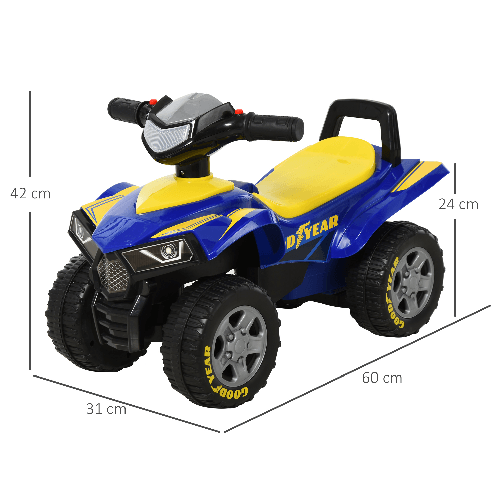 HOMCOM-Quad-Giocattolo-per-Bambini-18-36-Mesi-con-Licenza-GOODYEAR-con-Luci-e-Suoni-Realistici-Blu-e-Giallo-60x31x42cm