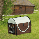 PawHut-Trasportino-per-Cani-e-Gatti-Pieghevole-con-Porta-e-Finestre-in-Rete-Tessuto-Oxford-e-Acciaio-70x51x59cm-Marrone