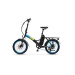 Argento Piuma Bici Elettrica Pieghevole Ruote 20'' Autonomia Max 70km Blu