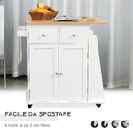 HOMCOM-Carrello-da-Cucina-Portaspezie-a-3-Livelli-e-4-Ruote-in-MDF-e-Truciolato-89x45x89cm-Bianco