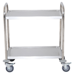 HOMCOM-Carrello-da-Cucina-2-Ripiani-con-Ruote-in-Acciaio-Inox-71x41x81cm-Argento