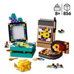 LEGO DOTS 41811 Kit da Scrivania di Hogwarts, Accessori Scrivania di Harry Potter con 2 Portagioie