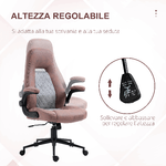 Vinsetto-Sedia-da-Ufficio-Ergonomica-con-Altezza-Regolabile-Braccioli-Ribaltabili-e-5-Ruote-67x70x114-124-cm