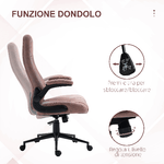 Vinsetto-Sedia-da-Ufficio-Ergonomica-con-Altezza-Regolabile-Braccioli-Ribaltabili-e-5-Ruote-67x70x114-124-cm