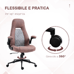 Vinsetto-Sedia-da-Ufficio-Ergonomica-con-Altezza-Regolabile-Braccioli-Ribaltabili-e-5-Ruote-67x70x114-124-cm