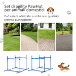 PawHut-Set-di-4-Ostacoli-Agility-Dog-per-Addestramento-Cani-ad-Altezza-Regolabile-con-Borsa-da-Trasporto-Inclusa-99x65x94cm-Blu