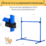 PawHut-Set-di-4-Ostacoli-Agility-Dog-per-Addestramento-Cani-ad-Altezza-Regolabile-con-Borsa-da-Trasporto-Inclusa-99x65x94cm-Blu