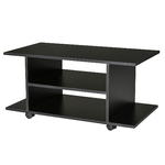 HOMCOM-Mobile-TV-Moderno-con-Ruote-Mobiletto-TV-in-Legno-80-×-40-×-40cm-Nero