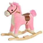 HOMCOM-Cavallo-a-Dondolo-in-Legno-Giocattolo-con-Suoni-Realistici-per-Bambini-36-72-Mesi-Include-2-Batterie-AA-Rosa