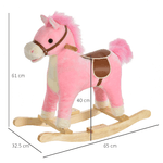 HOMCOM-Cavallo-a-Dondolo-in-Legno-Giocattolo-con-Suoni-Realistici-per-Bambini-36-72-Mesi-Include-2-Batterie-AA-Rosa